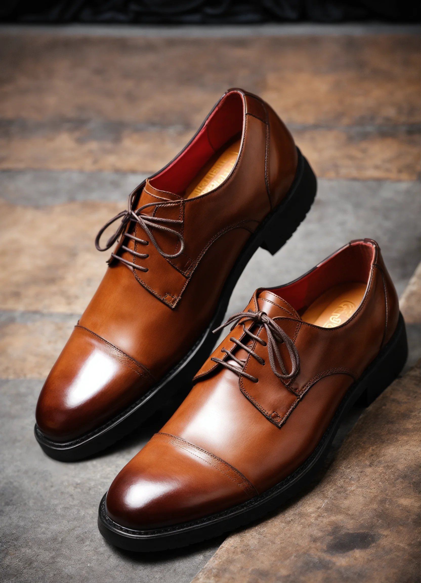 Brown suit shoes