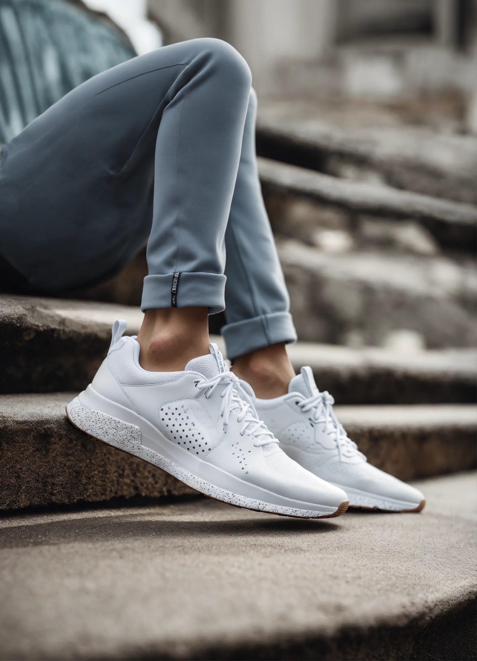 white sports sneaker